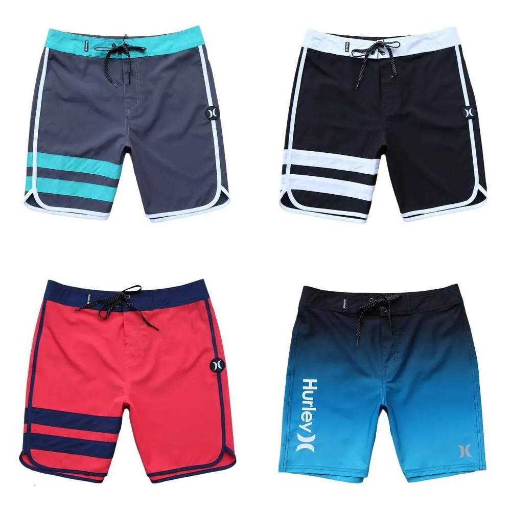 Sommarsport, fitness och bodybuilding shorts Hurley Men's Beach Snabbtorkning Elastiska surfbyxor Capris