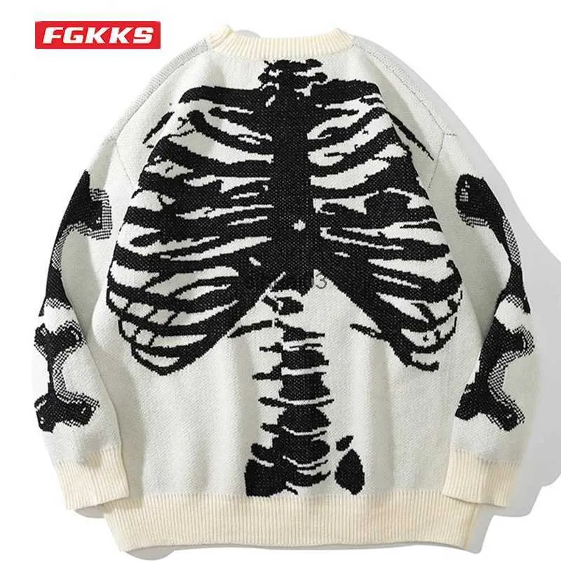 Suéter masculino fgkks 2022 outono suéter masculino moda tendência top design de alta qualidade bordado marca quente suéter masculino
