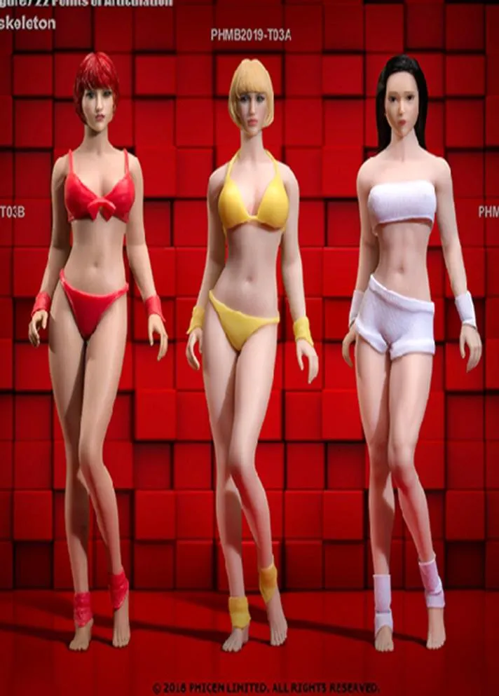 In stock full set 112 T03A T03B Female Action Figure Seamless Body with Head Sculpt Pale Suntan Figurine Dolls4479138