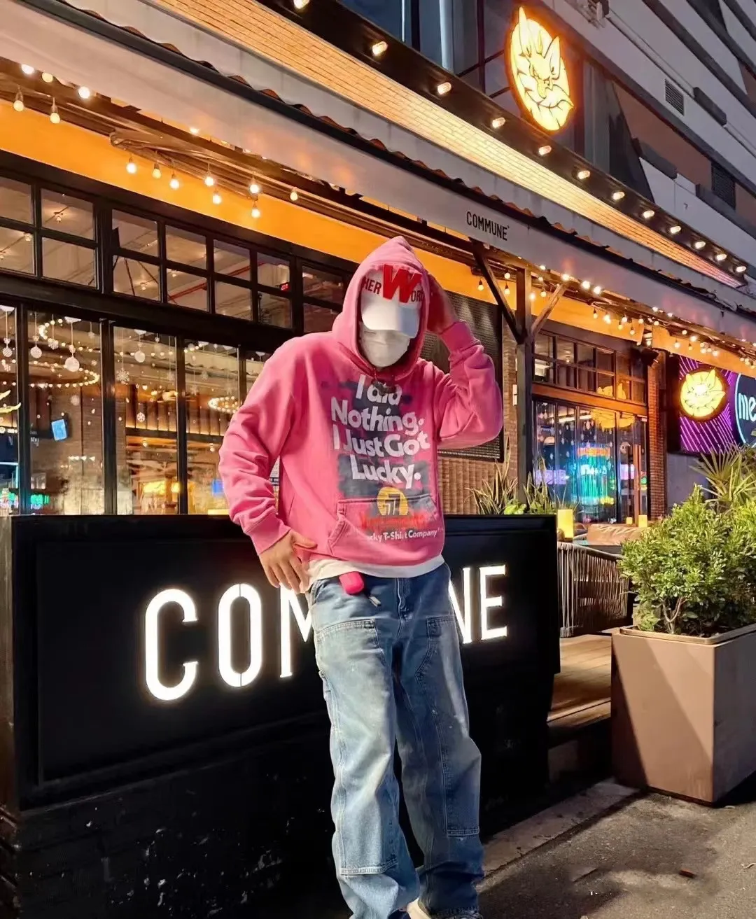 DHgate.com:Mens Washed Pink Vetements Hoodie, Oversized DHgate.com:Mens Washed Pink Vetements Hoodie, Oversized