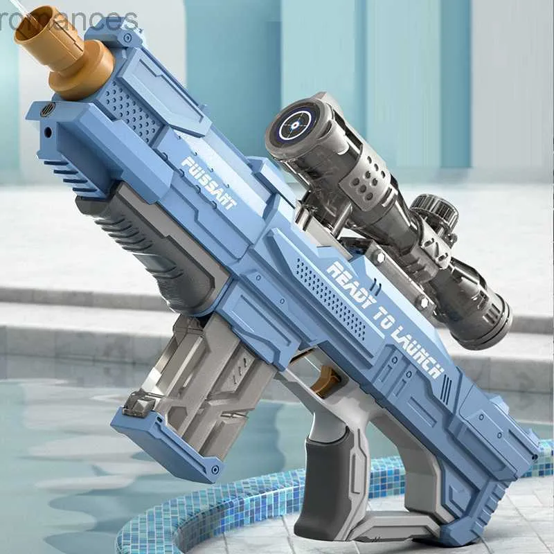 Toys Gun Gun Toys Full Automatic Electric Water Gun High-Tech Water Soaker Guns Stora kapacitet Sommarpool Party Beach Outdoor Toy For Kid Adult 240307