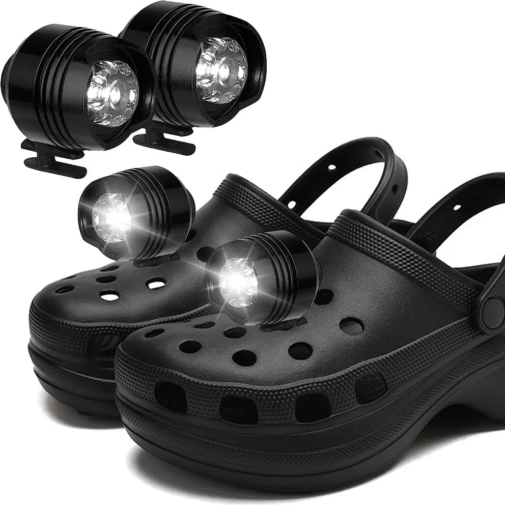 Alligator Light -strålkastare LED -sko Lätt strip 3 Ljuslägen IPX5 Vattentät lämplig för Walking Dogs Camping Cycling Headligh302n