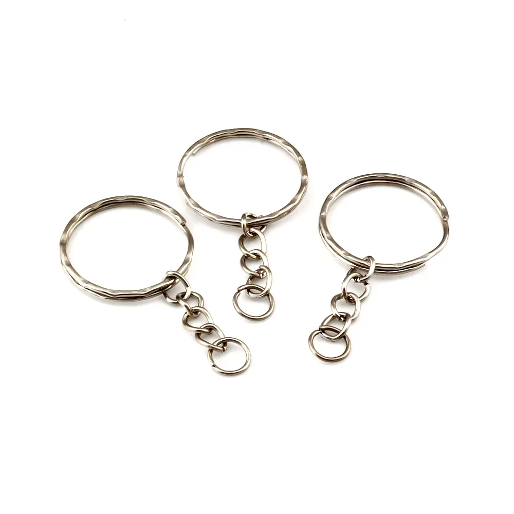 Antique Silver Alloy Keychain For Jewelry Making Car Key Ring DIY Accessories