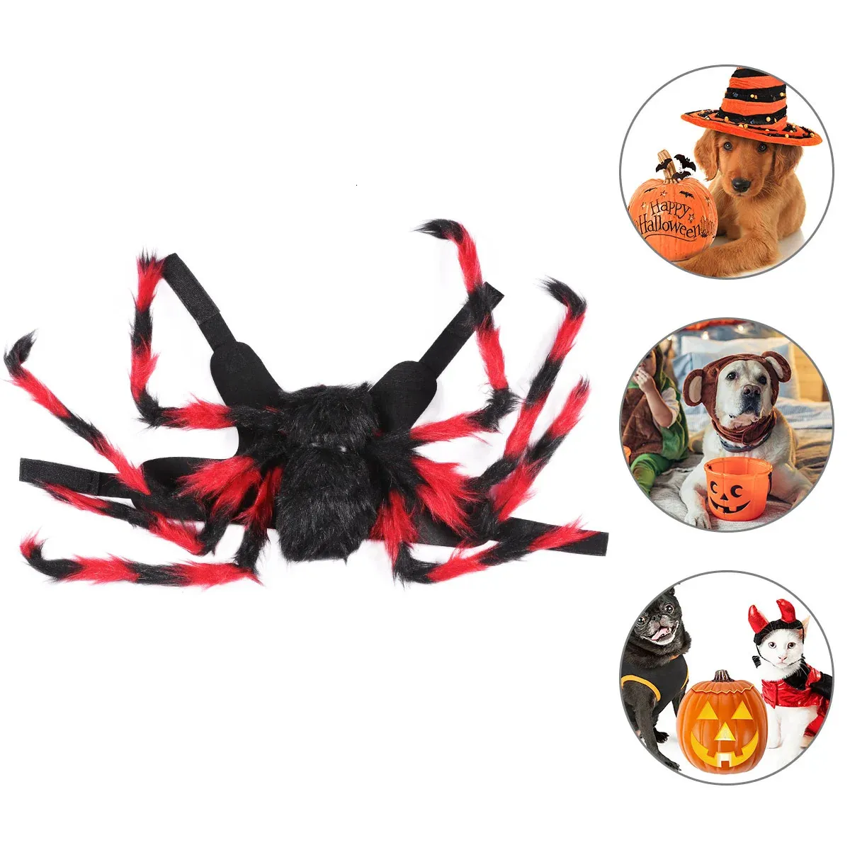 Pet Spider Costume Dog Funny Harness Supplies Halloween Costumes Cat Dreses Strap 240226