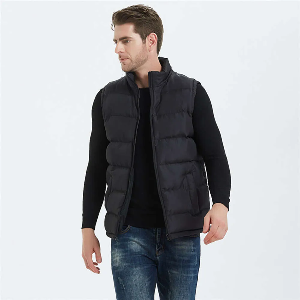 Casual da uomo ispessito di mezza età e anziani versione coreana giacca cardigan gilet in cotone tendenza canotta