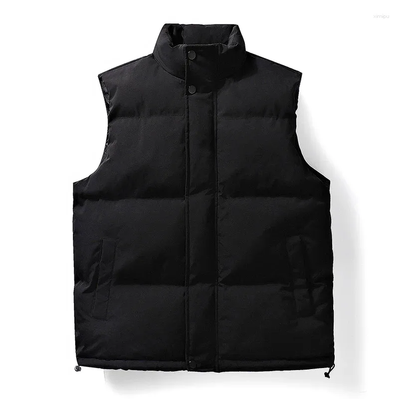 Gilet da donna indossano gilet di cotone con colletto corto senza maniche e gilet in stile coreano allentato alla moda autunnale e invernale