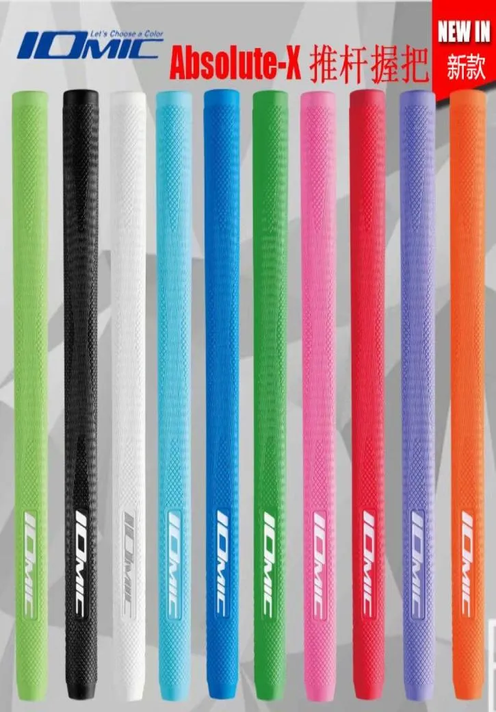 Męskie IOMIC Absolutex Golf Putter Grips Wysokiej jakości gumowe kluby golfowe Chwyt 10 kolorów w wyborze 3pclot Putter Chwyt SHIPPI8294601