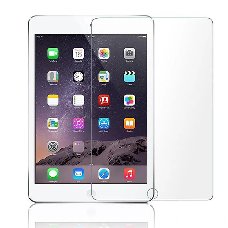 حامي شاشة الشاشة الزجاجية المقسّرات لأجهزة iPad 10.2 10.5 2/3/4 AIR2 AIR3 PRO 9.7 11 12.9 MINI 123456 NO REATH
