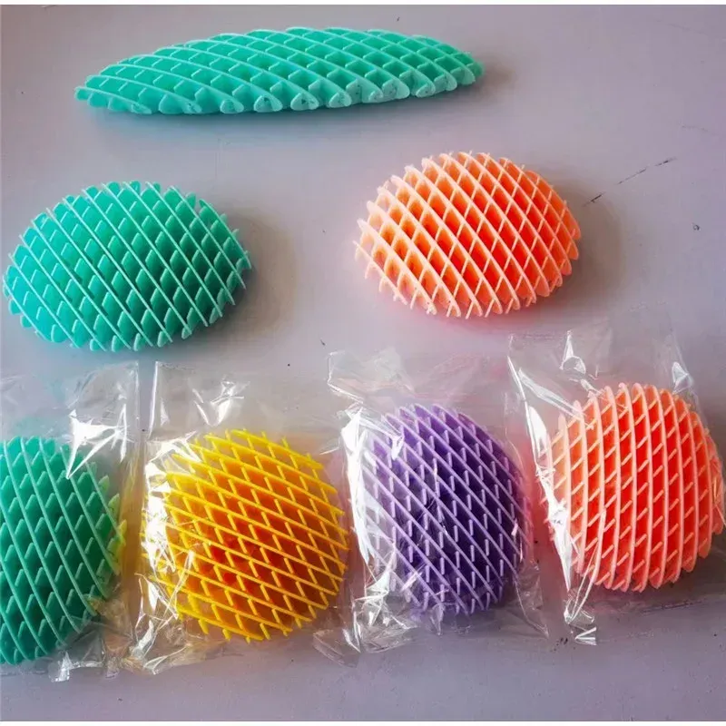 Sensory Deformable Plastic Shrapnel Decompression Worm Toy Fidget Worm Small Potato Palm Play Pinch Fun Stress Relief Toy