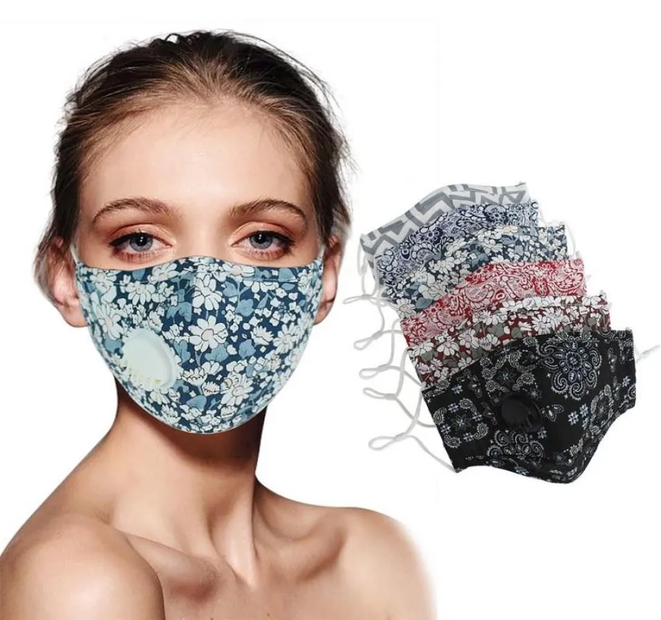 Ich kann nicht atmen Baumwoll-Designer-Gesichtsmasken mit Atemventil, Damen-Stoff, waschbar, wiederverwendbar, Party-Gesichtsmasken DH8721543