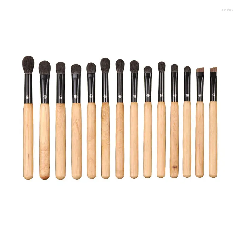 Makeup Brushes Professional Handmade Set Blue Squirrel Muskrat Hair Eye Shadow Eyebrow Brush Cypress Handtag