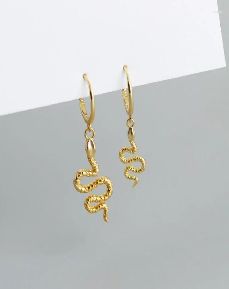 Dangle Earrings 925 Sterling Silver Earring Fashion Cute Snake Short Pendant Drop Personality Trend Woman Girl Ear Jewelry1831553
