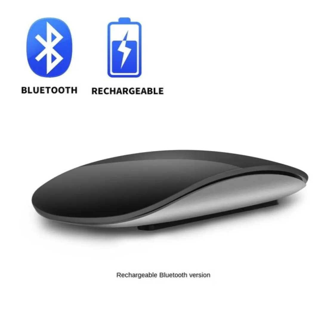 Bluetooth 40 mouse sem fio recarregável silencioso multi arco toque ratos ultrafinos mouse mágico para portátil ipad mac pc macbook1602921