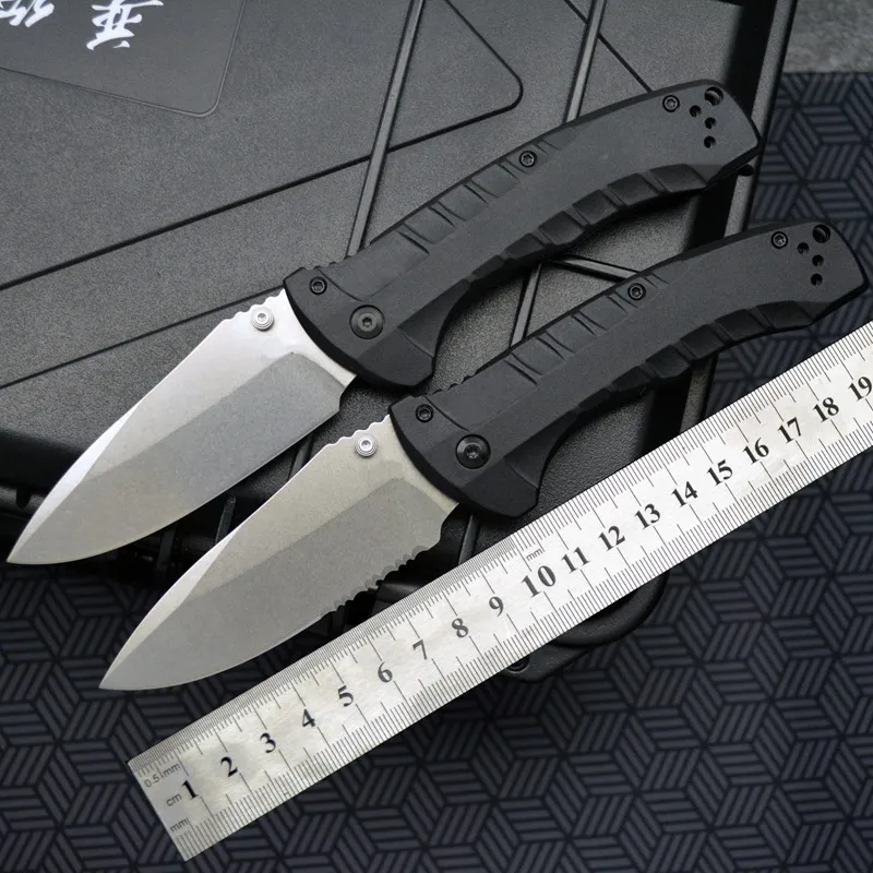 BM980SBK TURRET SWERRATED BLADE Folding Knifis Tactical Survival Knives Hunting Camping EDC Multi High Hardness D2 Militär Survival Outdoor Knife 057