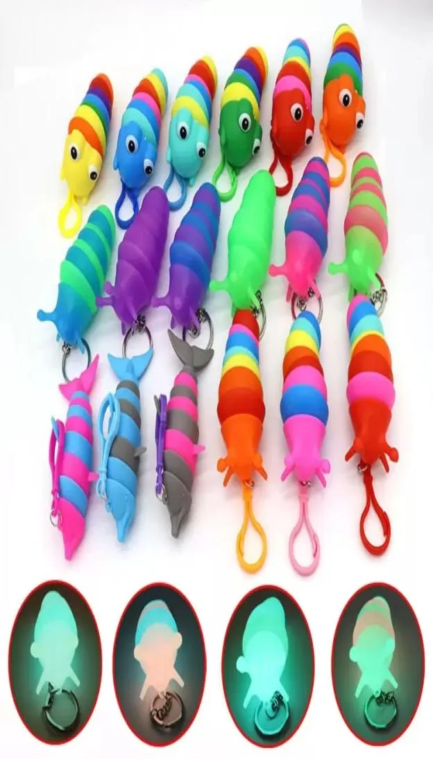 Ular Luminous KeyChain Slug Snail Dolphin Caterpillar Toys Super Multi Specification Puzzle Toy Wholesale1783254