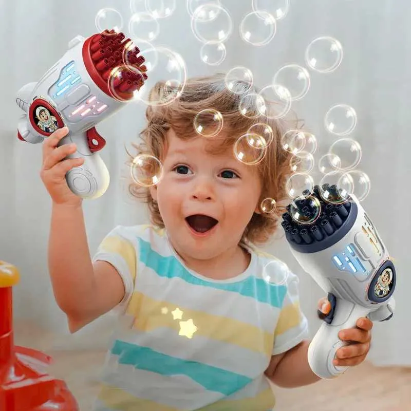 모래 놀이 물 재미 버블 건 장난감 전기 자동 비누 로켓 붐 버블 휴대용 야외 어린이 선물 선장 가벼운 웨딩 파티 장난감을위한 제작자
