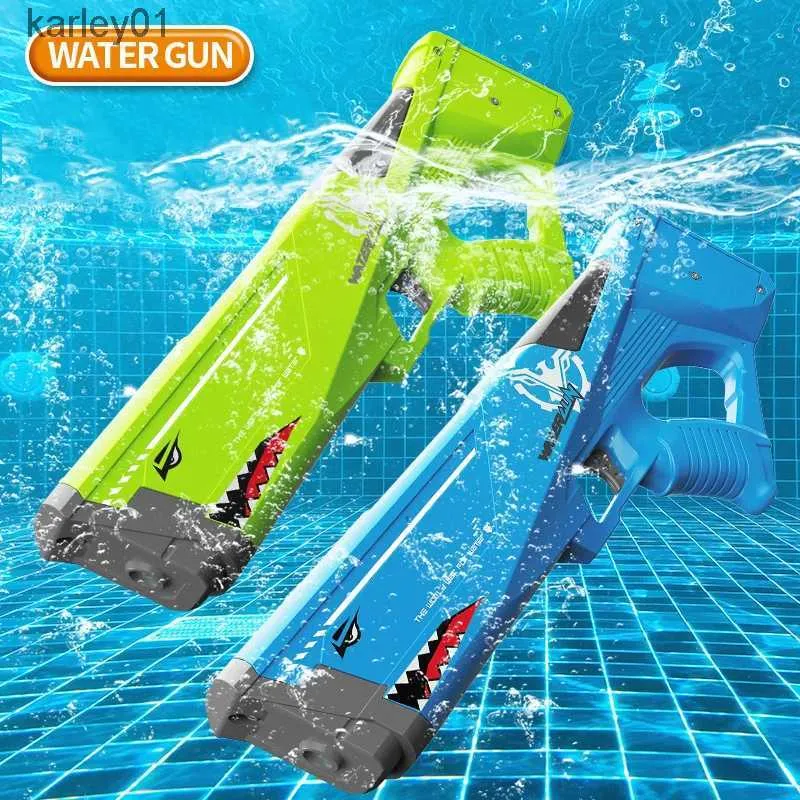 Pistolety z broni dla dorosłych Automatyczne elektryczne pistolet do wody elektrycznej Dzieci Outdoor Beach Games Basen Letni