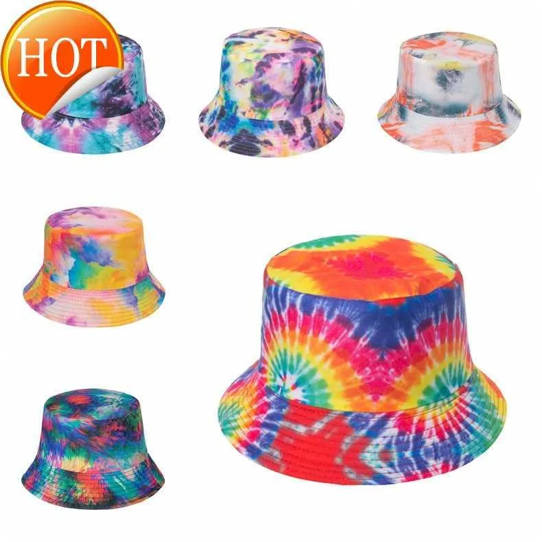 Casquettes de baseball Nouveau chapeau de pêcheur d'impression 3D cravate teint chapeau de bassin double face pour hommes et femmes pare-soleil de protection solaire en plein air en été