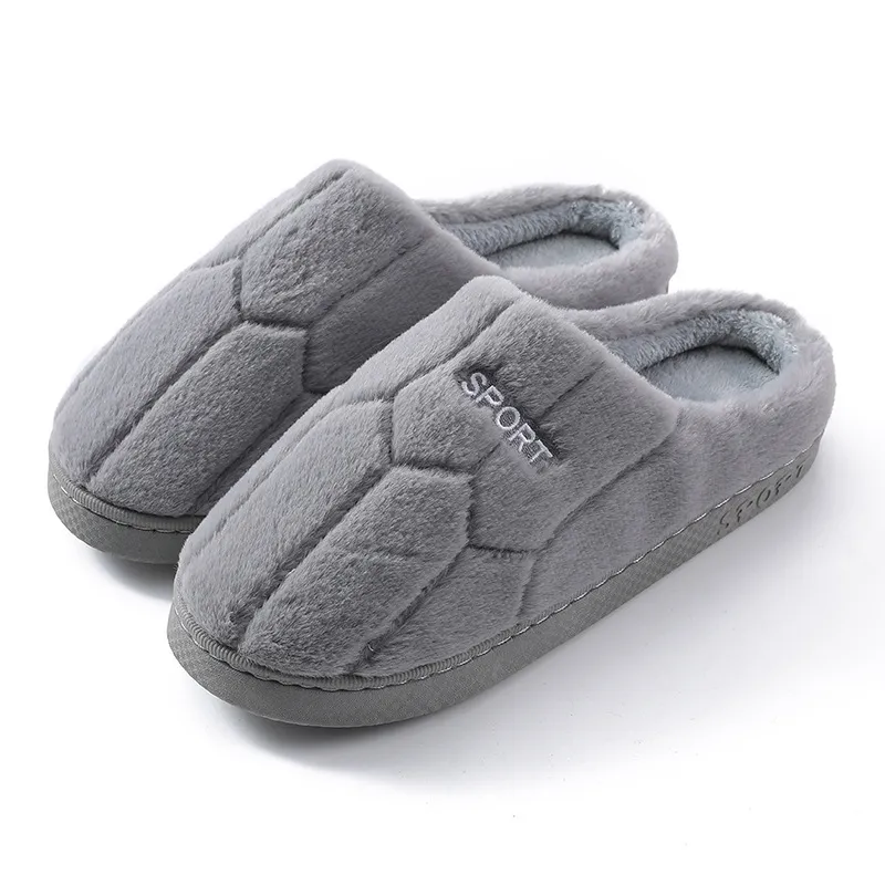 GAI LAYUE Cotton slippers women winter stay at home with thick soles anti slip and warm plush slippers 37131