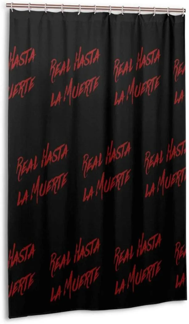 GVV Bathroom Decor Shower Curtain Anuel AAReal Hasta La Muerte Durable Fabric Bath Curtain Waterproo66x72 in168cmX183cm5851843