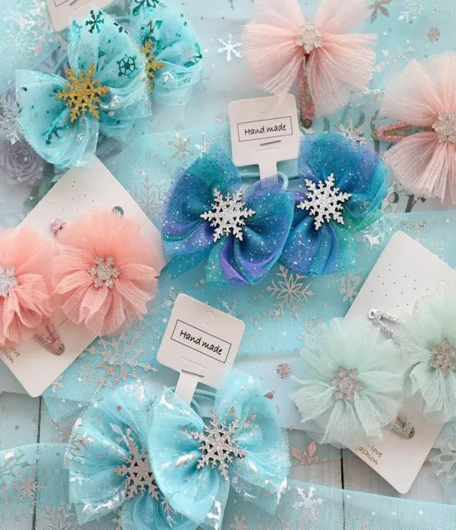 2020 Ins sequin lace hair bows girls hair clips flower princess scrunchies girls hairbands baby BB clip kids hair accessories B1035414568