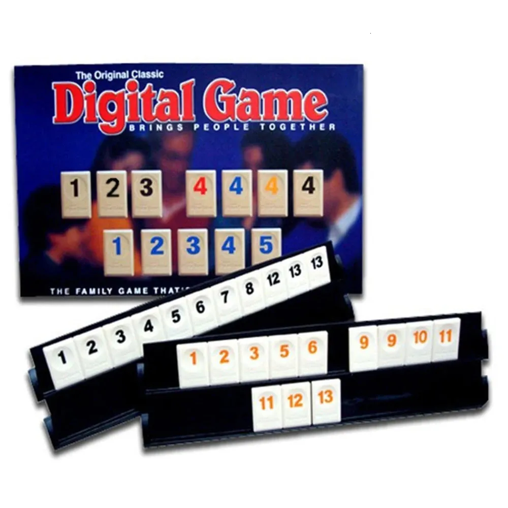 Israel Fast Moving Rummy Tile Classic Board Game 2-4People Israel Mahjong Digital Game Home Game Party Game Supplies 240223