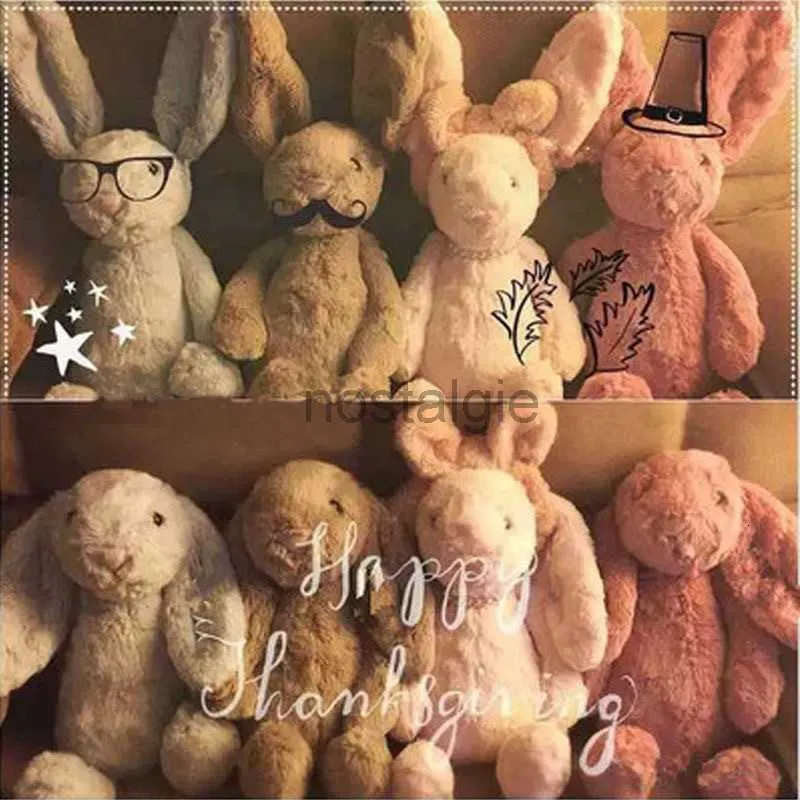 Animaux en peluche doux enfants longue oreille lapin lapin dormir mignon dessin animé en peluche poupées enfants cadeau d'anniversaire 230617 240307