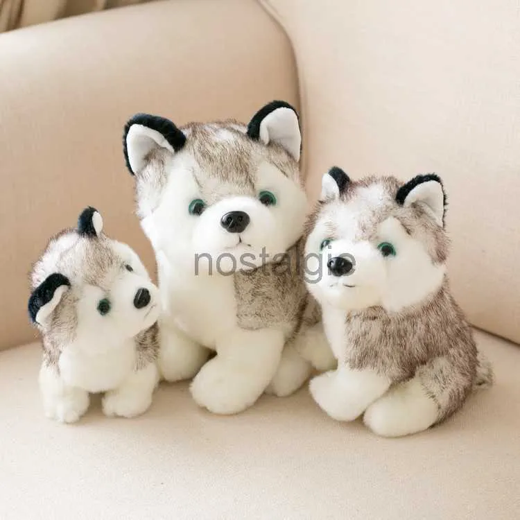 Peluches en gros Simulation Husky en peluche Little Er Ha poupée mode chien cadeau de noël Huggy Wuggy personnalisé animaux en peluche jouet pour enfant 240307