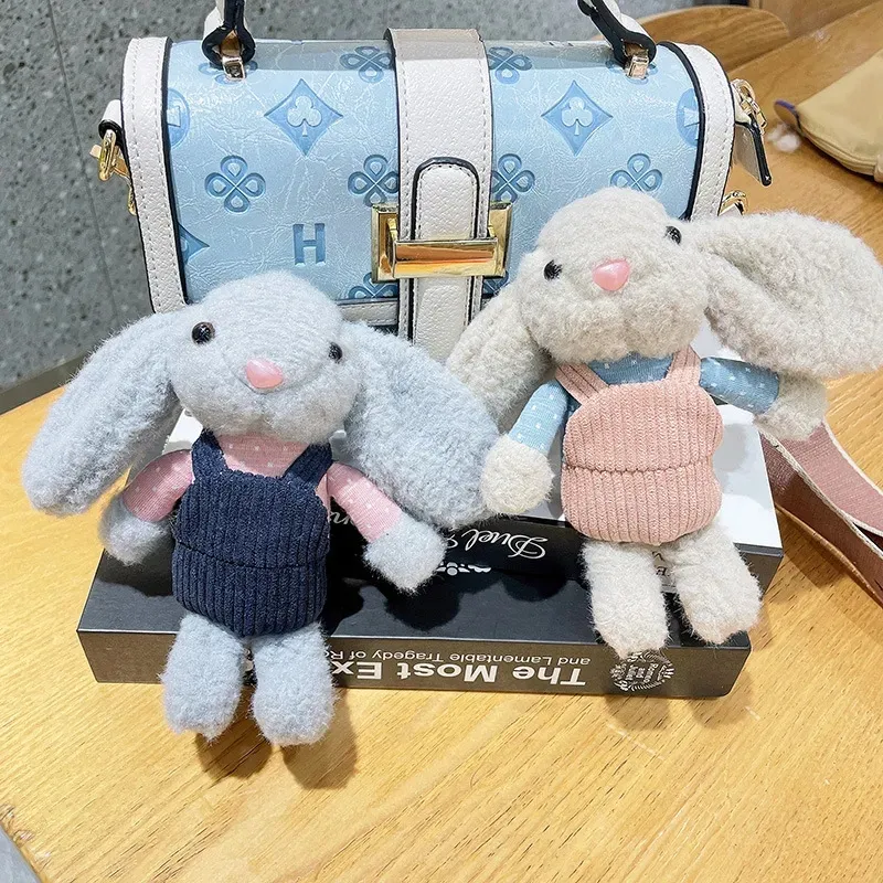 2024 Plush bunny school bag pendant stall doll doll wholesale Year of the Rabbit doll car keychain plush toy