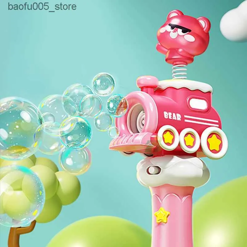 Jeux de nouveauté Jouets de bain pour bébé Enfants donc pistolet à eau Jouets d'été pour enfants Pistolet à bulles avec musique et machine à bulles légères Aucun déversement Jeux de fête de mariage Garçon 3 ans Q240307