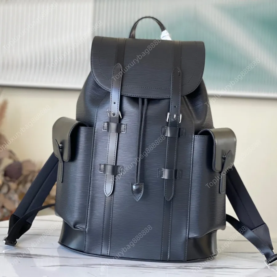 mens backpack duffle bag designer Sport Outdoor Packs luxury backpack holdall 47cm Genuine Leather Water ripple Black Red luxury bags for men free shipping designer
