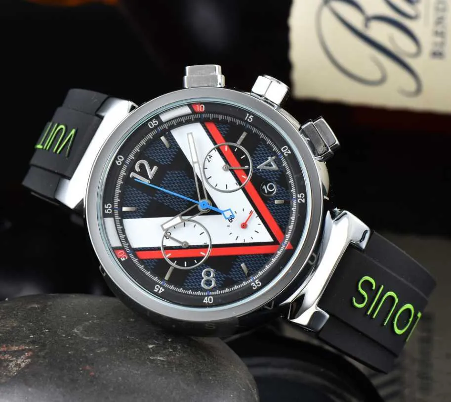 Nouveau mouvement à quartz de luxe de luxe montres hommes de haute qualité montre de luxe pour hommes montre multifonction horloges livraison gratuite