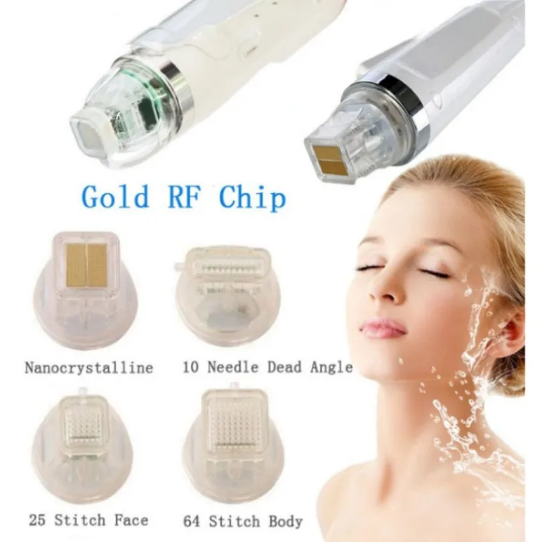 Mikroneedles Tips Frakcjonalny RF Microneedle dla maszyny do podnoszenia skóry twarzy Złote igły platowane 25 49 81 64 PINS TIP605