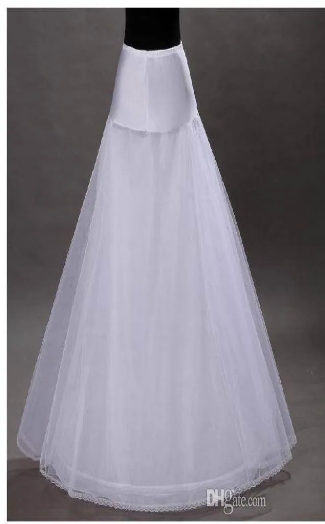 Mais barato aline branco casamento anáguas tamanho nupcial deslizamento underskirt crinoline branco para vestidos de casamento5421371