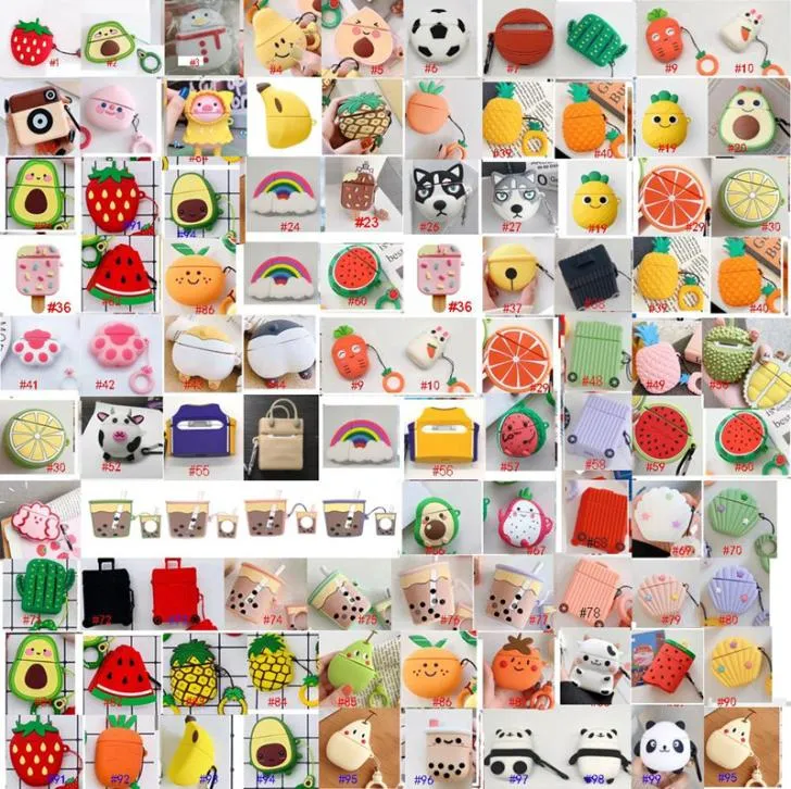 3D cute lovely cartoon fruit animal for apple airpods case 2 3 pro earphone charger box protective cover Headphone accessories5965426