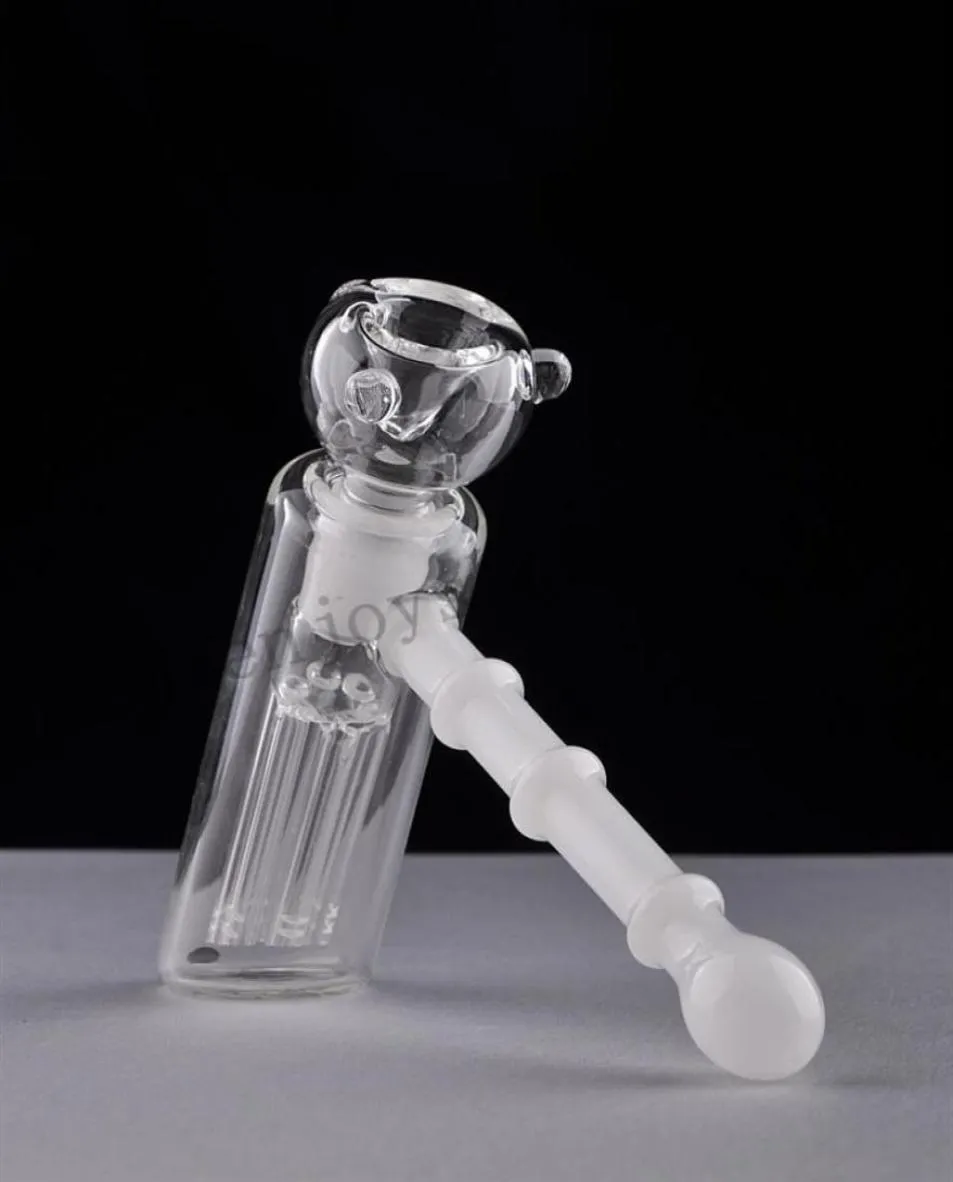 Clear Glass Hammer 6 Arm Perc Glass Percolator Bubbler Smoking Pipes Tobacco Pipe Showerhead Perc176s7865046