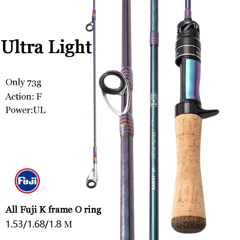 Canna da pesca ultraleggera Mavllos Rancy Carbon Lure 068g Linea 26lb Punta UL con canna da lancio con anello FUJI per spinning alla trota 240307