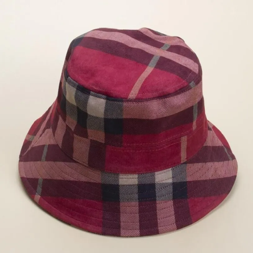 Brede rand hoeden dames elegante hoed mode plaid emmer dames zomer petten streep hoeden 3091