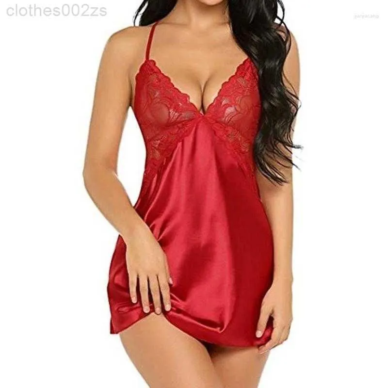 Femmes de nuit femmes sexy chemise de nuit lingerie dentelle satin soie sexe érotique haut sous-vêtements chemise de nuit nuisettes pyjamas costume exotique928y