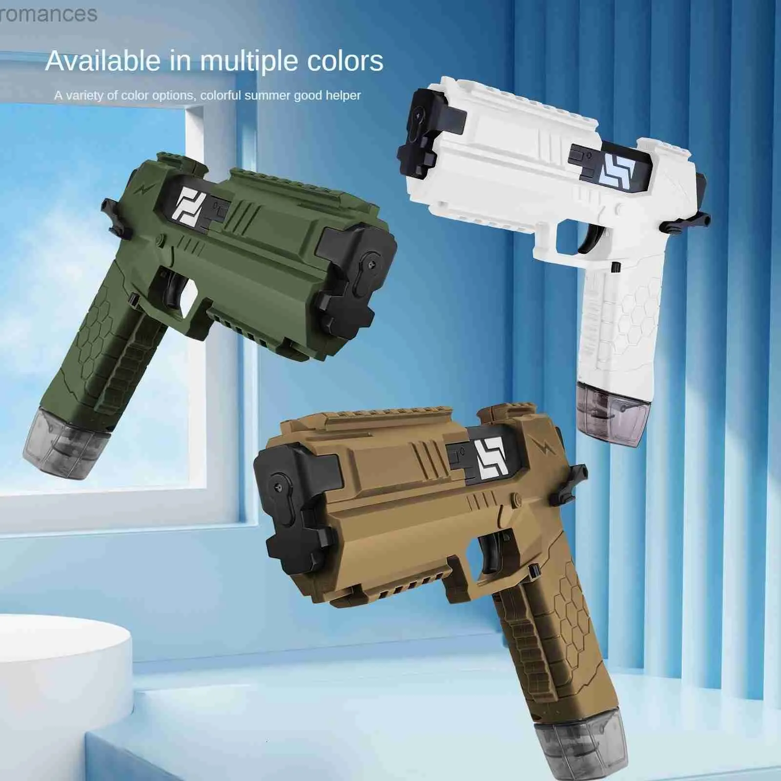 Zabawki na broń zabawek w pełni automatyczny pistolet wodny elektryczny glock pistolet strzelanie do zabawki Pełna automatyczna letnia zabawka plażowa dla dzieci dla dzieci dorośli 240307
