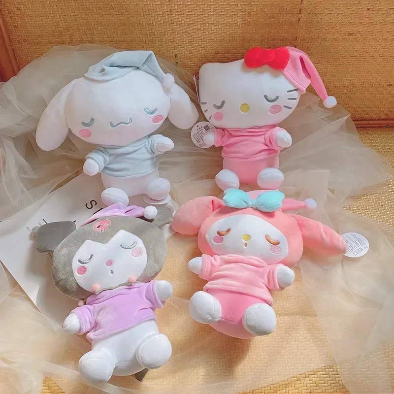 2024 20cm novos brinquedos de pelúcia kuromi japonês jk macio peluches boneca ornamento série dos desenhos animados crianças brinquedo presente para meninas