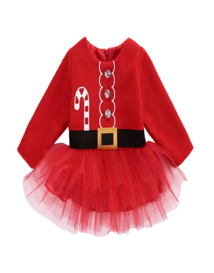 Bebê menina vestido bonito vermelho natal princesa criança bebê menina tule tutu vestido roupas de festa costume5237097