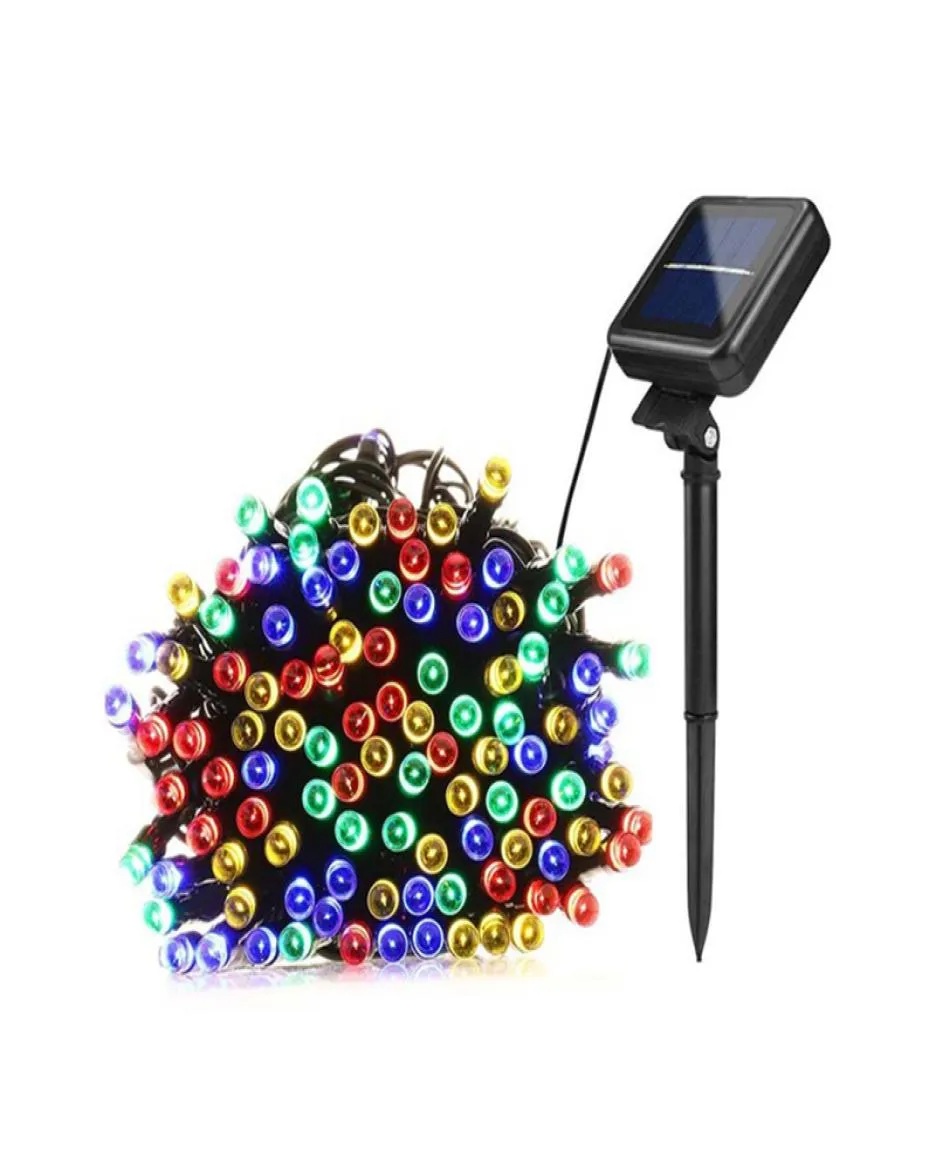 Lampade solari LED String Light 100 led 200 led Fata per esterni Vacanze Festa di Natale Ghirlande Prato Luci da giardino Impermeabili1967005