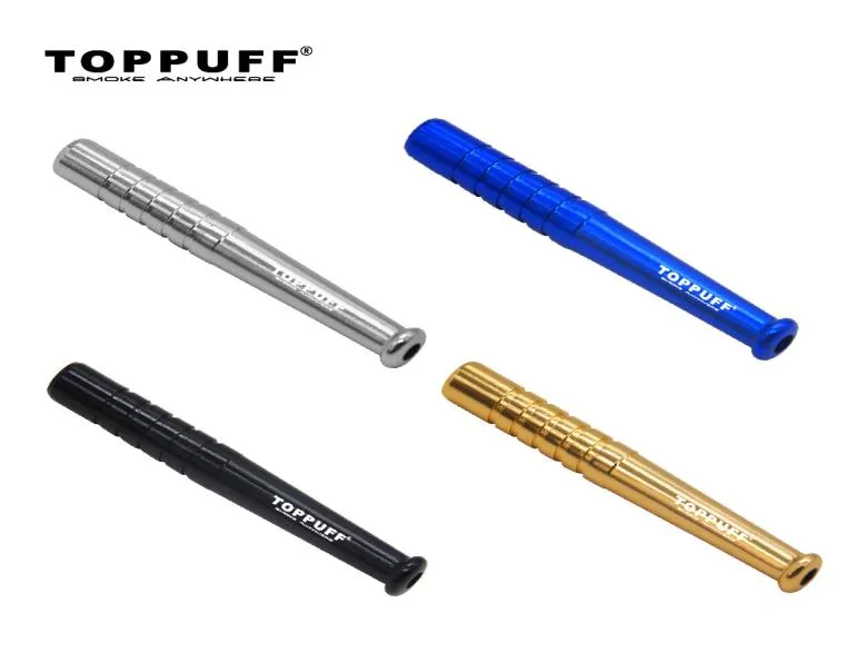 Toppuff Metal One Hitter Taco de Beisebol Em Forma de Cachimbo de Tabaco Metal Snuff Sniffer Snorter Pipes Smoking Herb Smoke Pipe Tool1808206