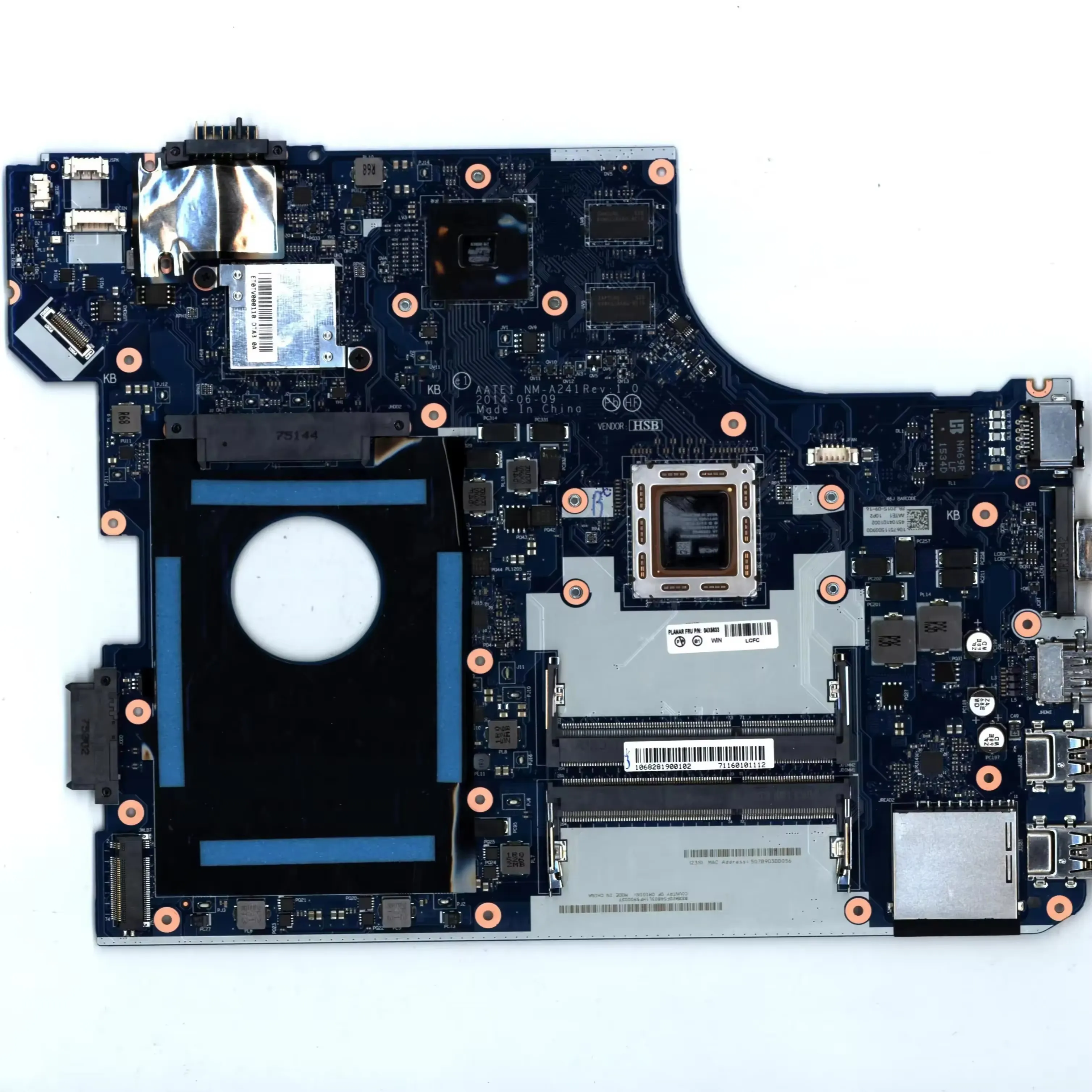 SN NM-A241 FRU PN 04x5633 CPU A107300 A87100モデル複数のオプション互換交換E555 ThinkPad Laptop Motherboard