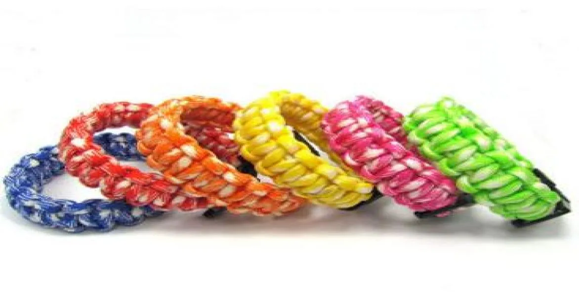 Moda mistura de cores que você escolhe Paracord Parachute Cord Pulseiras Pulseira de sobrevivência Kit de viagem para acampamento 6371920