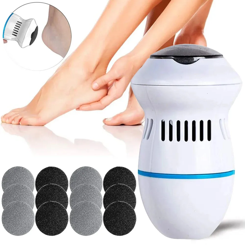 Electric Foot Grinder Vacuum Callus Remover Pedicure Tools Rechargeable Files Clean for Hard Cracked Skin 240226