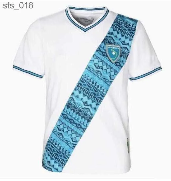 Soccer Jerseys Guatemala National Team Mens 2024 LOM OSCAR SANTIS ANTONIO LOPEZ Home White Blue Football Shirts men Short SleeveH240307