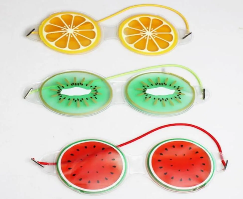 Ice Gel Eye Mask Cold Compress Cute Fruit Gel Eye Trötthet Relief Cooling Eye Care Relaxation3655016