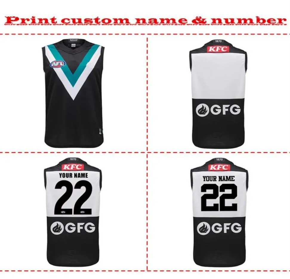 Calidad superior 2022 PORT ADELAIDE POWER AFL HOME GUERNSEY MENS Tamaño SXXXL Imprimir Nombre personalizado Número Entrega269g8419532